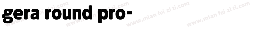 gera round pro字体转换